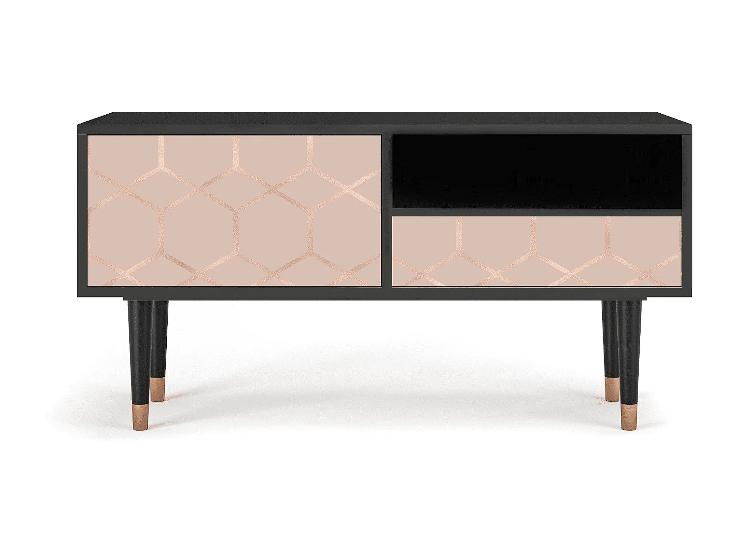 TV-Möbel - 115х59х48 cm - T3 - Rose Honeycomb, Anthrazit