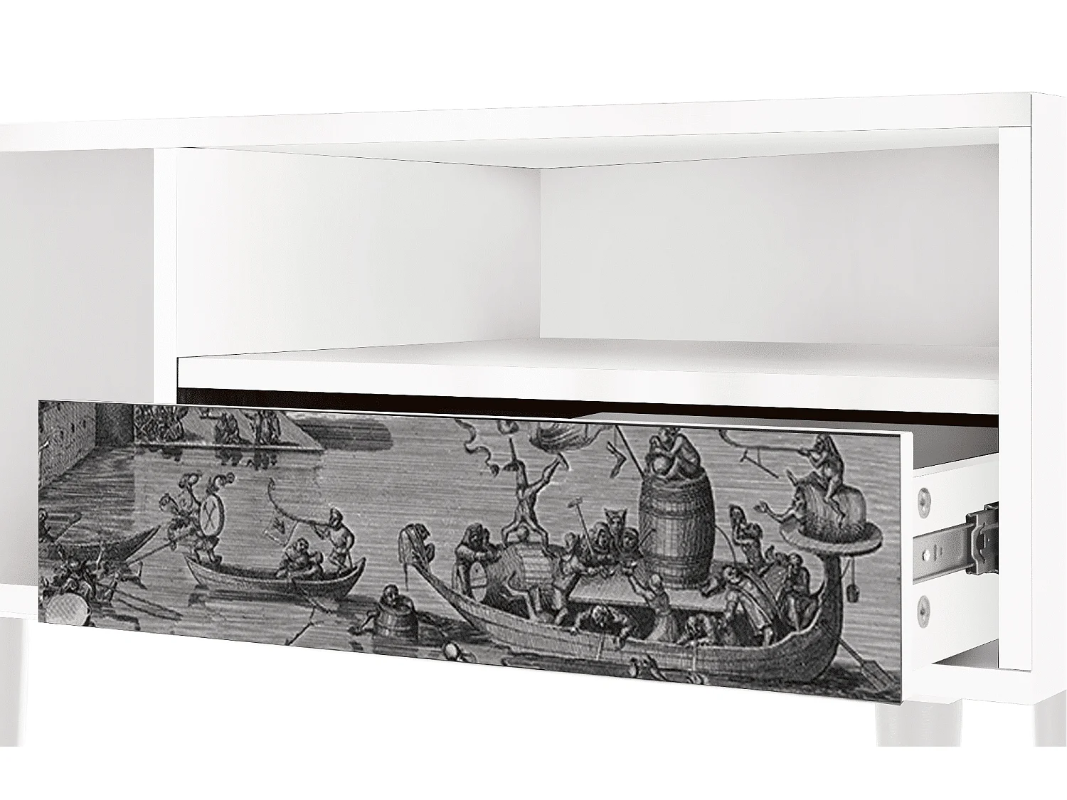 Mobile TV - 115х59х48 cm - T3 - Saint Martin, Bianco