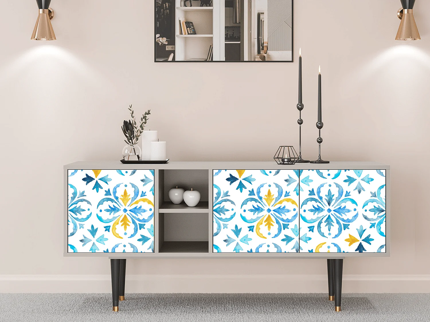 Meuble TV - 150х69х41 cm - T5 - Lisbon Flover, Sable