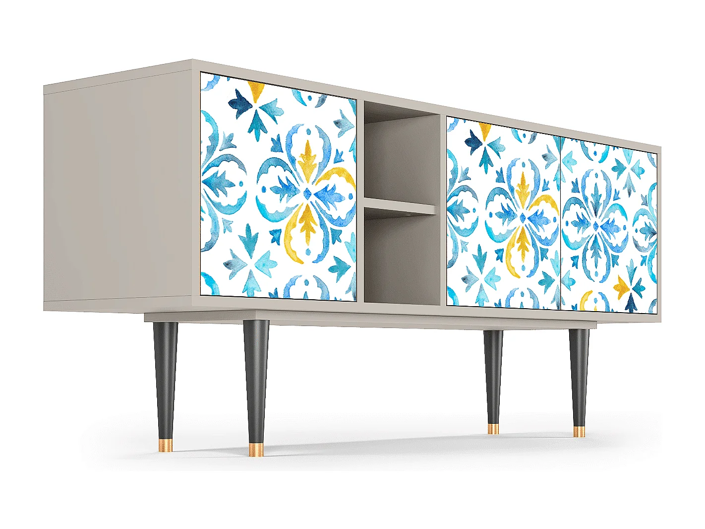 Szafka RTV - 150х69х41 cm - T5 - Lisbon Flover, Piaskowy