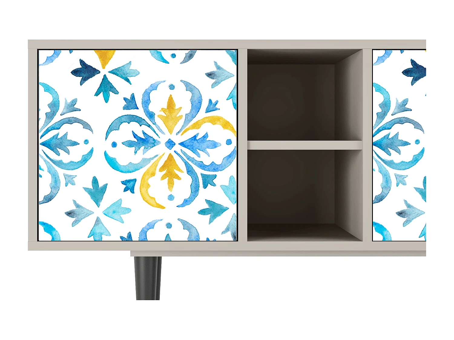 Szafka RTV - 150х69х41 cm - T5 - Lisbon Flover, Piaskowy