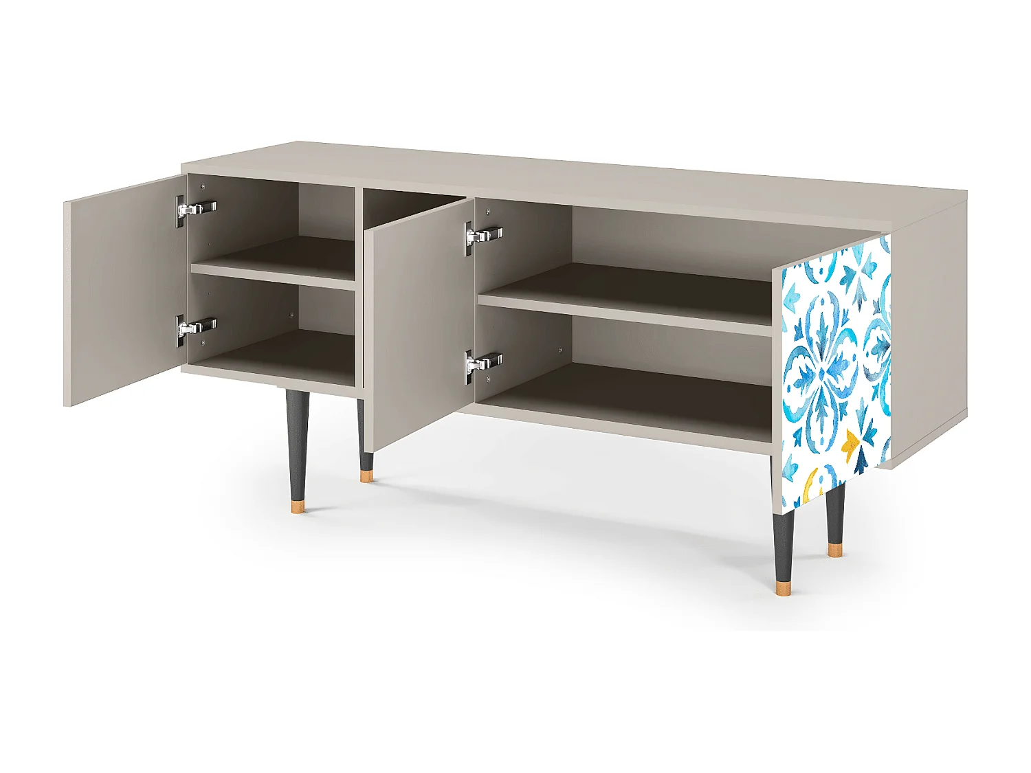 Szafka RTV - 150х69х41 cm - T5 - Lisbon Flover, Piaskowy