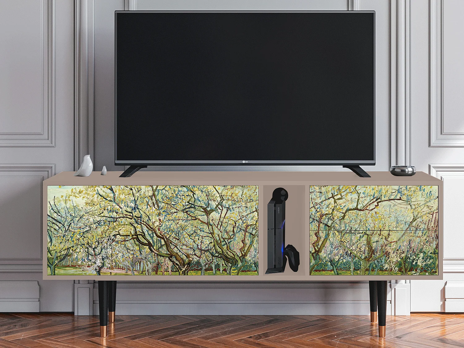Meuble TV - 170х69х48 cm - T1 - The Blanc Orchard, Latte