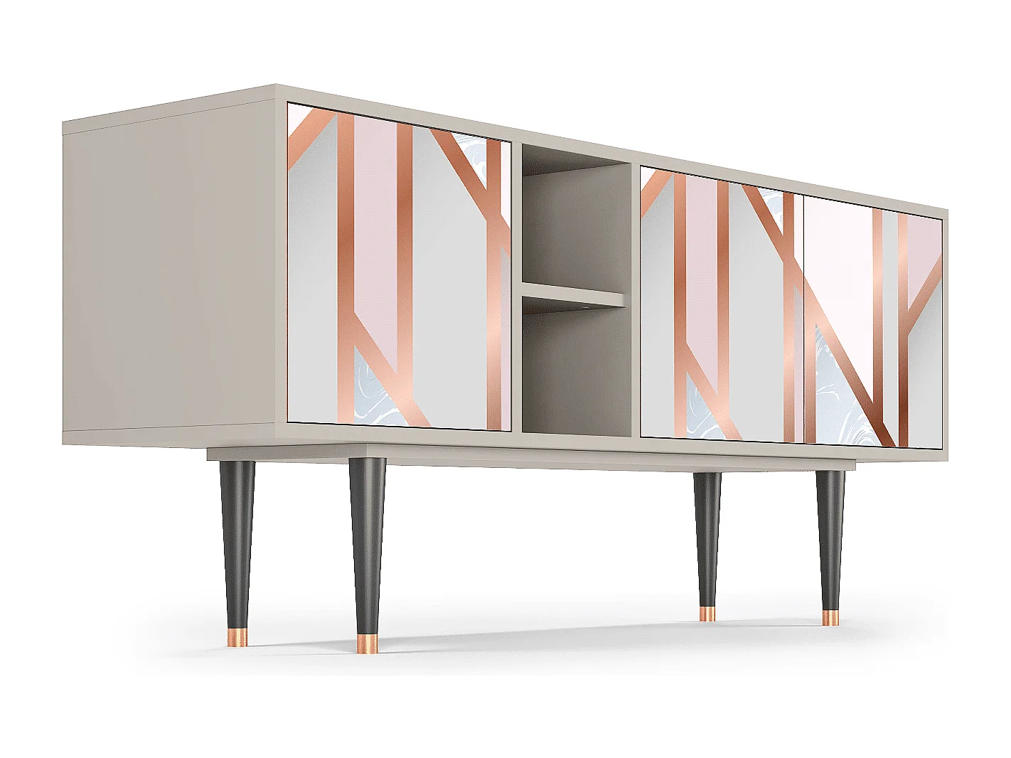 Meuble TV - 150х69х41 cm - T5 - Champagne Story, Sable