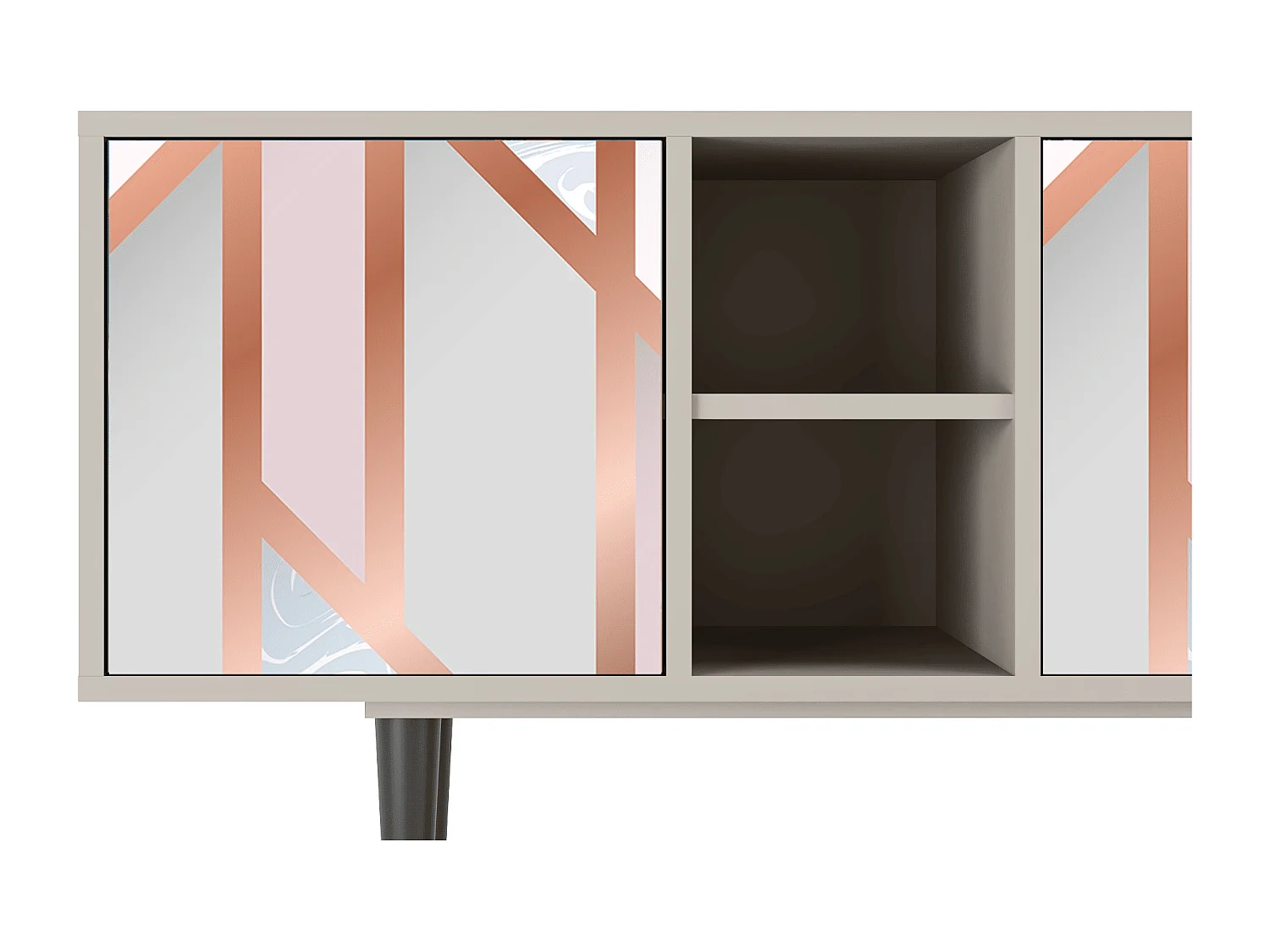 Meuble TV - 150х69х41 cm - T5 - Champagne Story, Sable