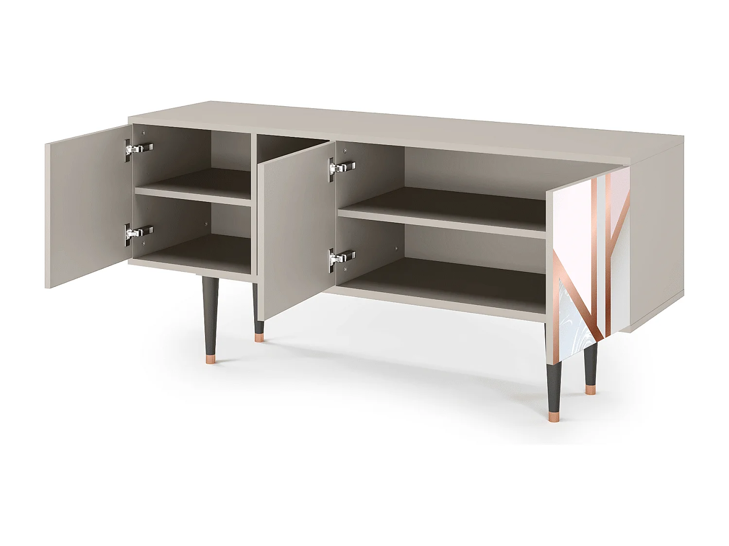 Meuble TV - 150х69х41 cm - T5 - Champagne Story, Sable