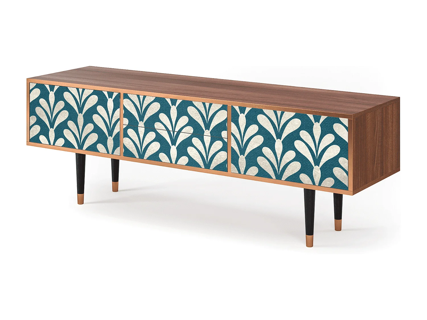 Mobile TV - 170х59х48 cm - T4 - Milky Tears, Noce