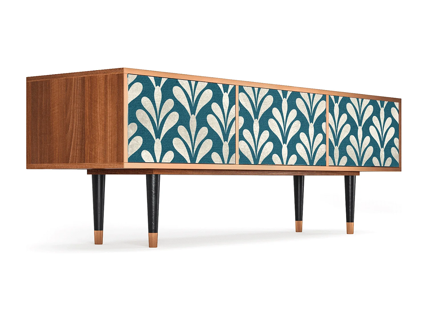 Mobile TV - 170х59х48 cm - T4 - Milky Tears, Noce