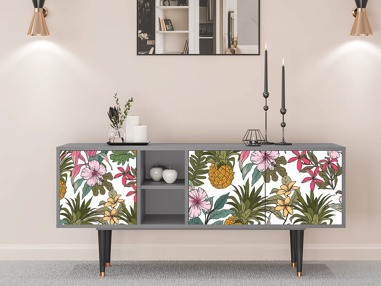 TV-Möbel - 150х69х41 cm - T5 - Estival Fruit, Grau