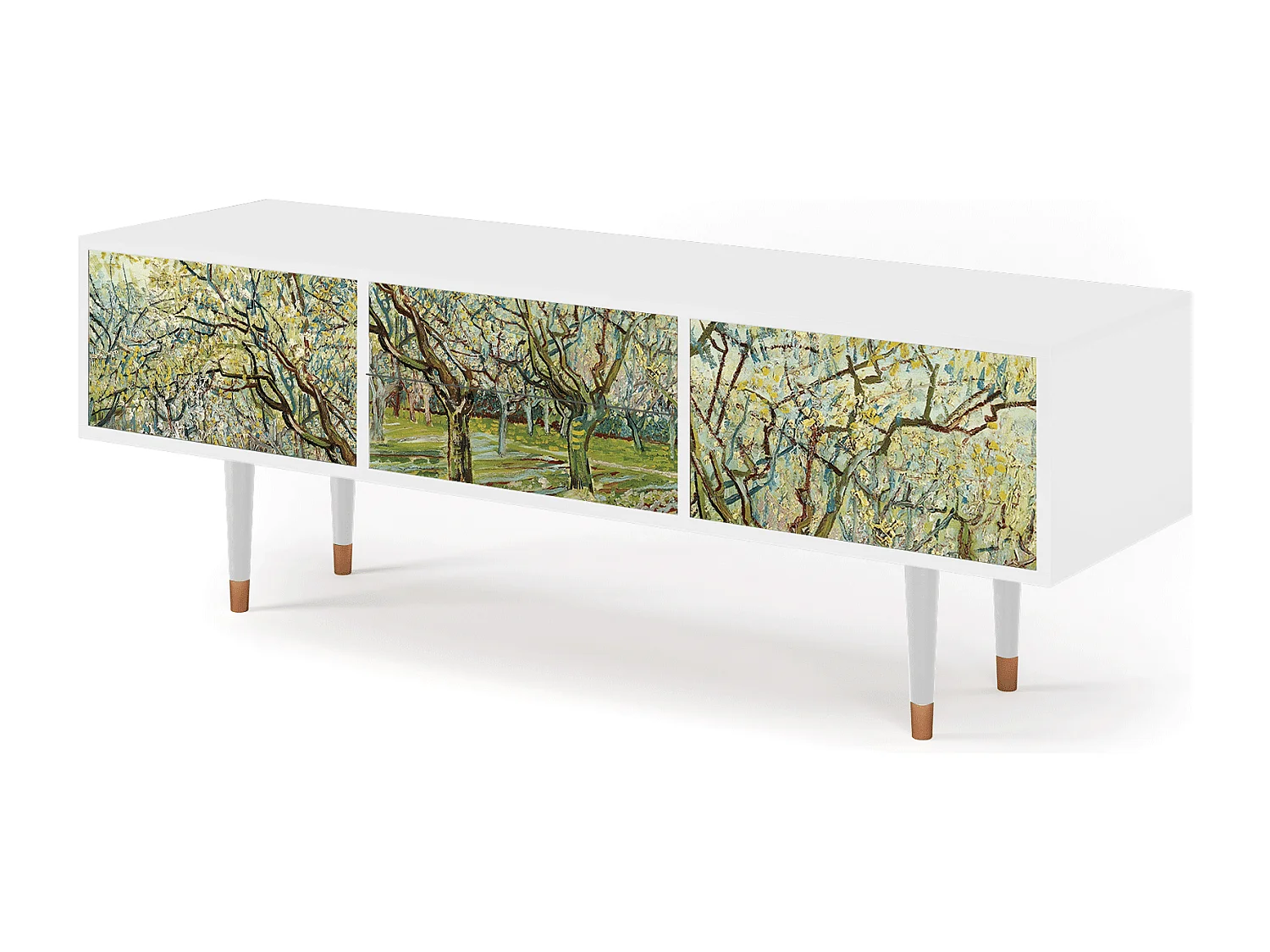 Mueble de TV - 170х59х48 cm - T4 - The Branco Orchard, Branco