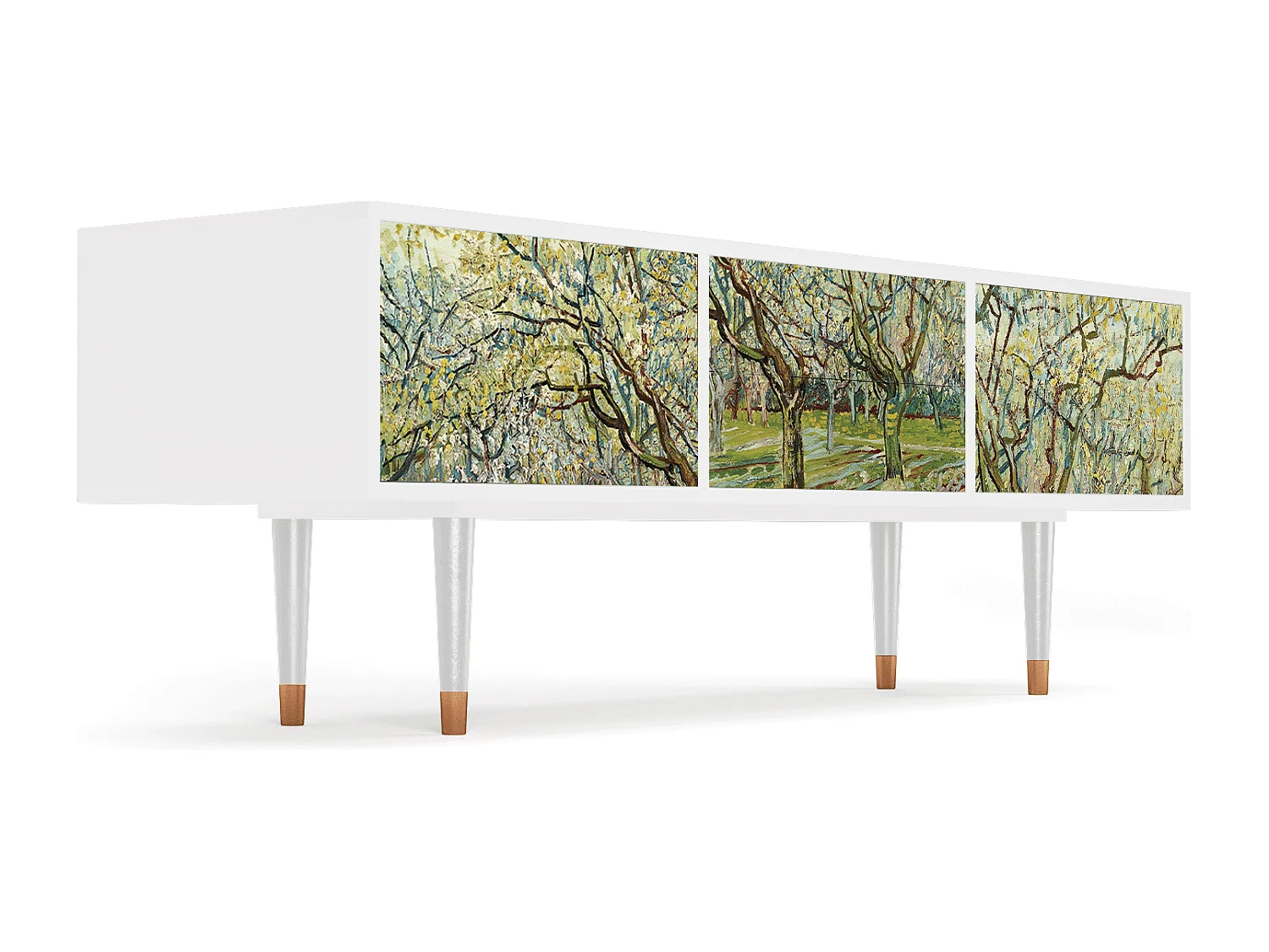 Mueble de TV - 170х59х48 cm - T4 - The Branco Orchard, Branco