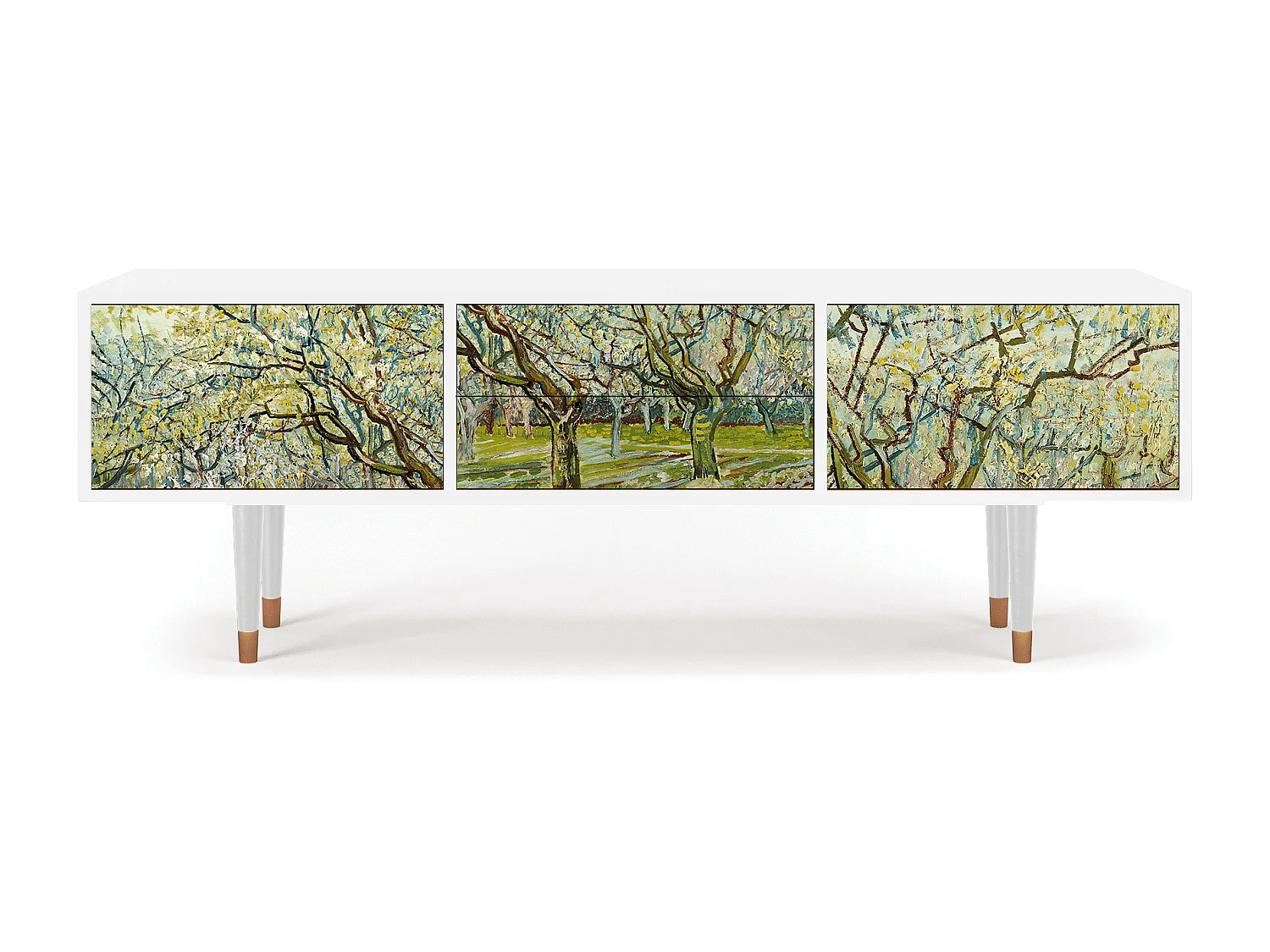 Meuble TV - 170х59х48 cm - T4 - The Blanc Orchard, Blanc
