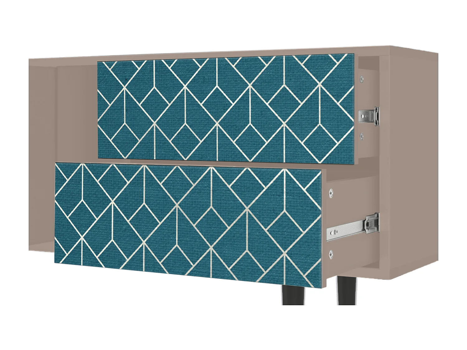 TV-meubel - 170х69х48 cm - T1 - Turquoise Geometry, Latte