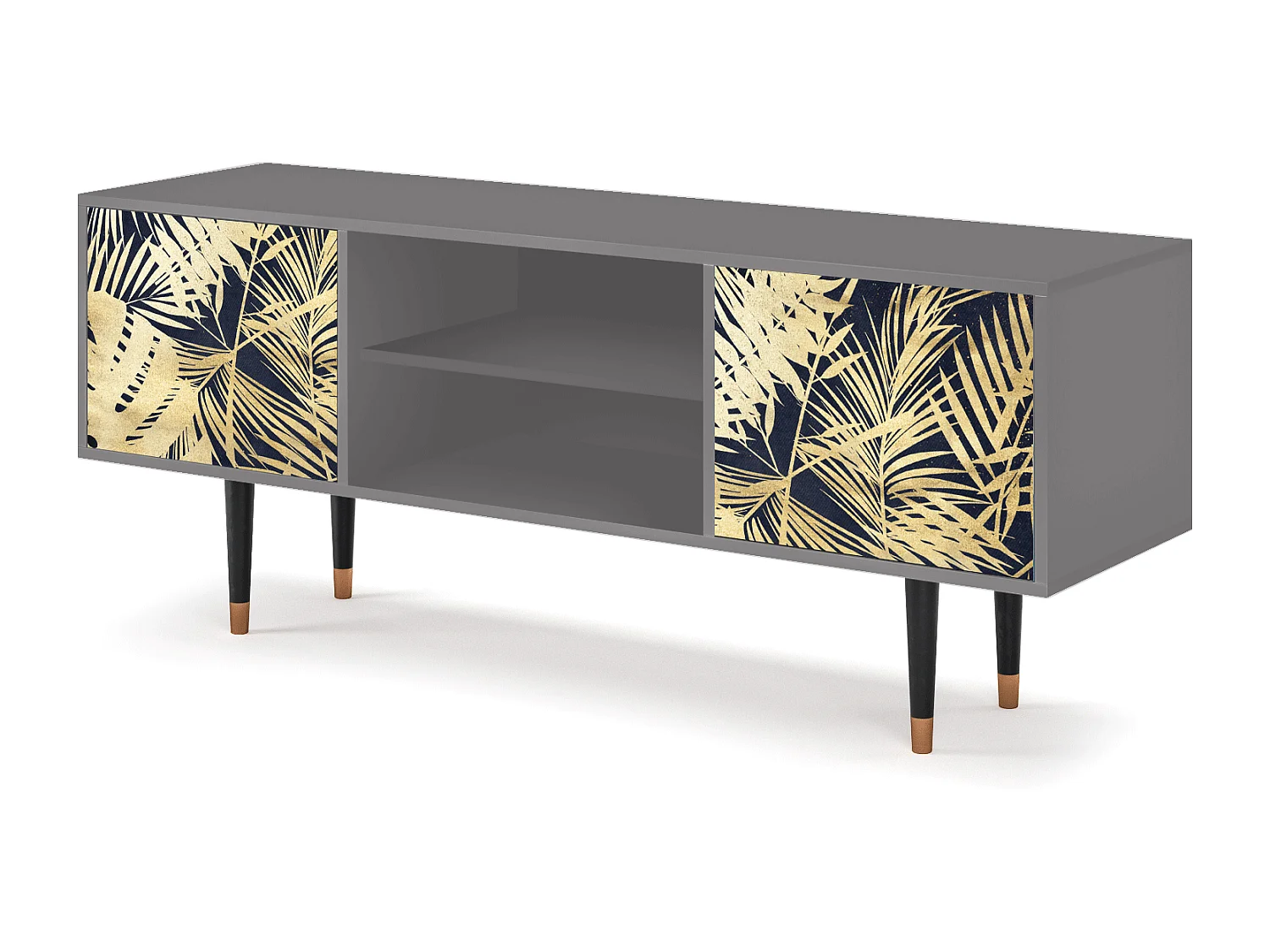 Meuble TV - 170х69х48 cm - T2 - Jungle Vibes, Gris