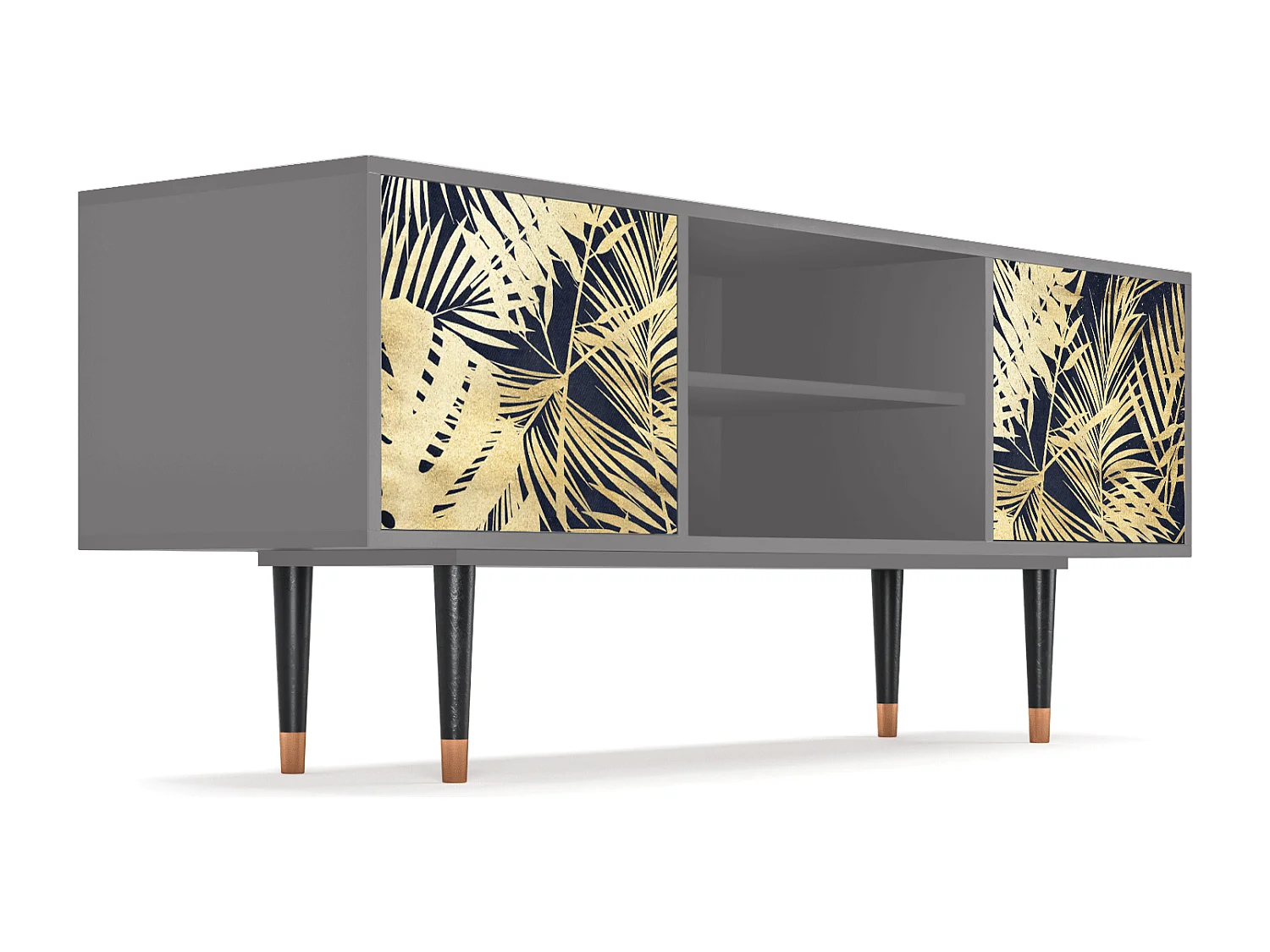 Meuble TV - 170х69х48 cm - T2 - Jungle Vibes, Gris