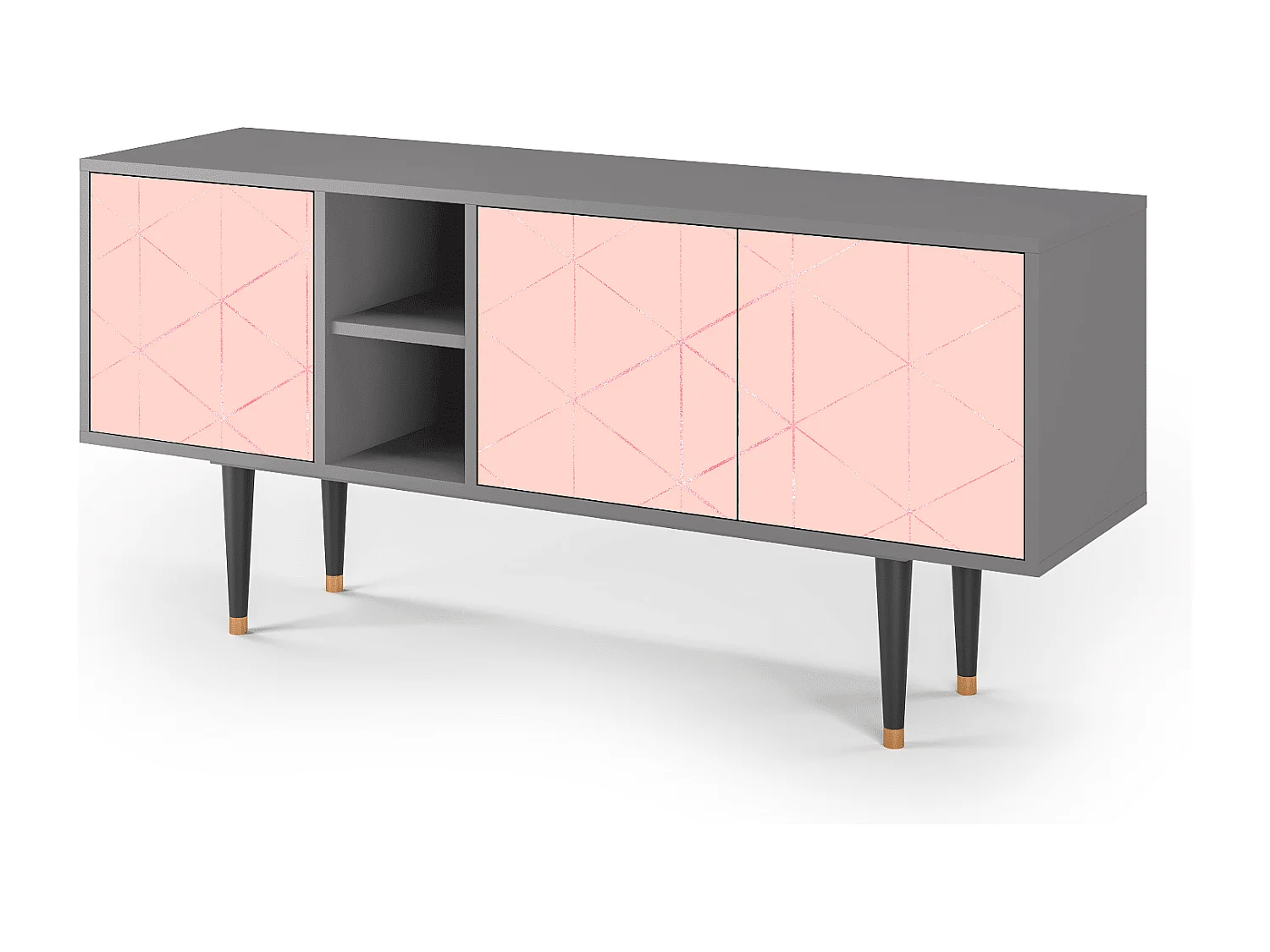 TV-meubel - 150х69х41 cm - T5 - Rose Quartz, Grijs