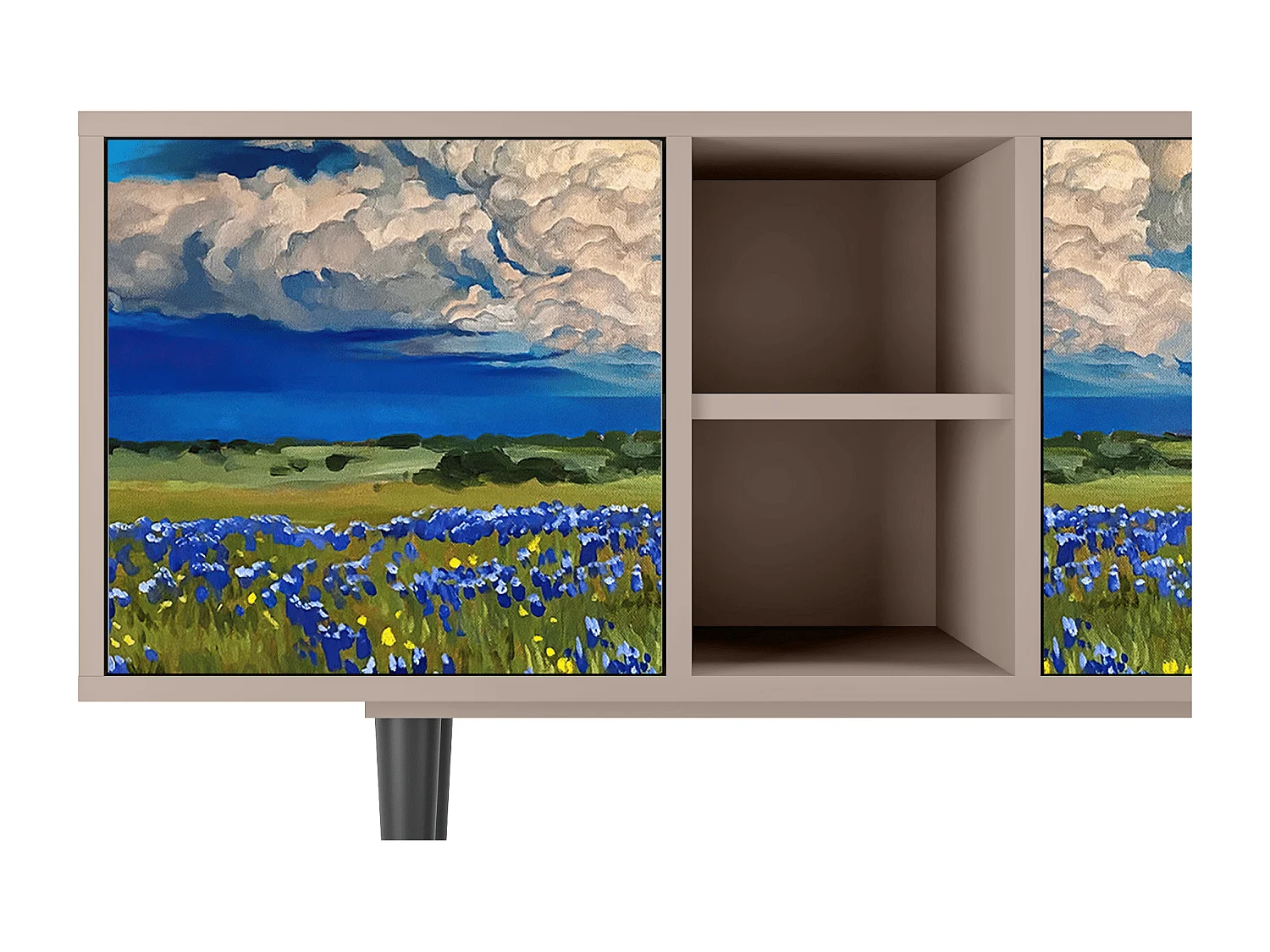 Meuble TV - 150х69х41 cm - T5 - Thunderheads by Dean, Latte