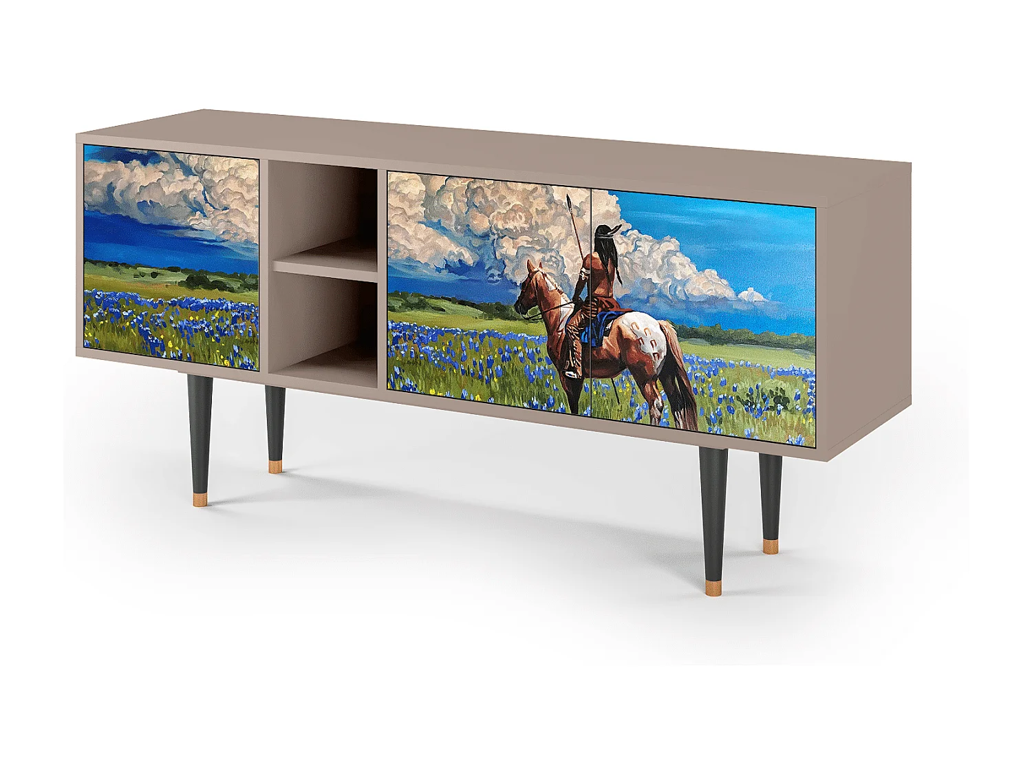 Meuble TV - 150х69х41 cm - T5 - Thunderheads by Dean, Latte
