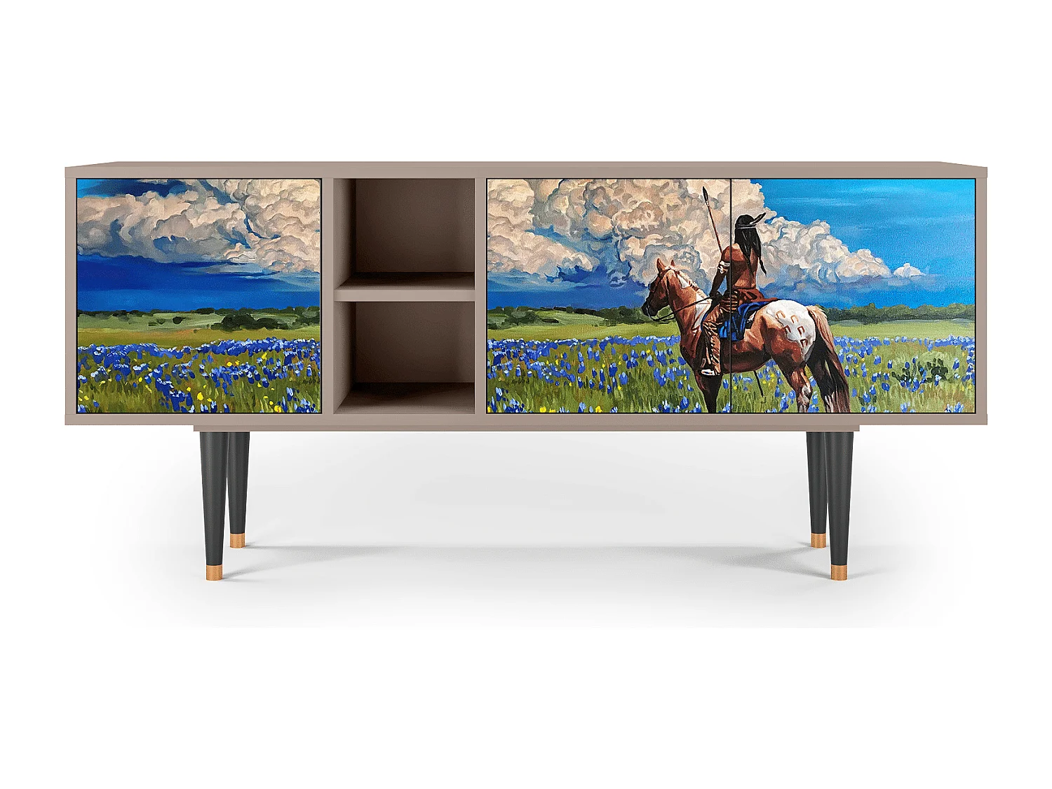 Meuble TV - 150х69х41 cm - T5 - Thunderheads by Dean, Latte