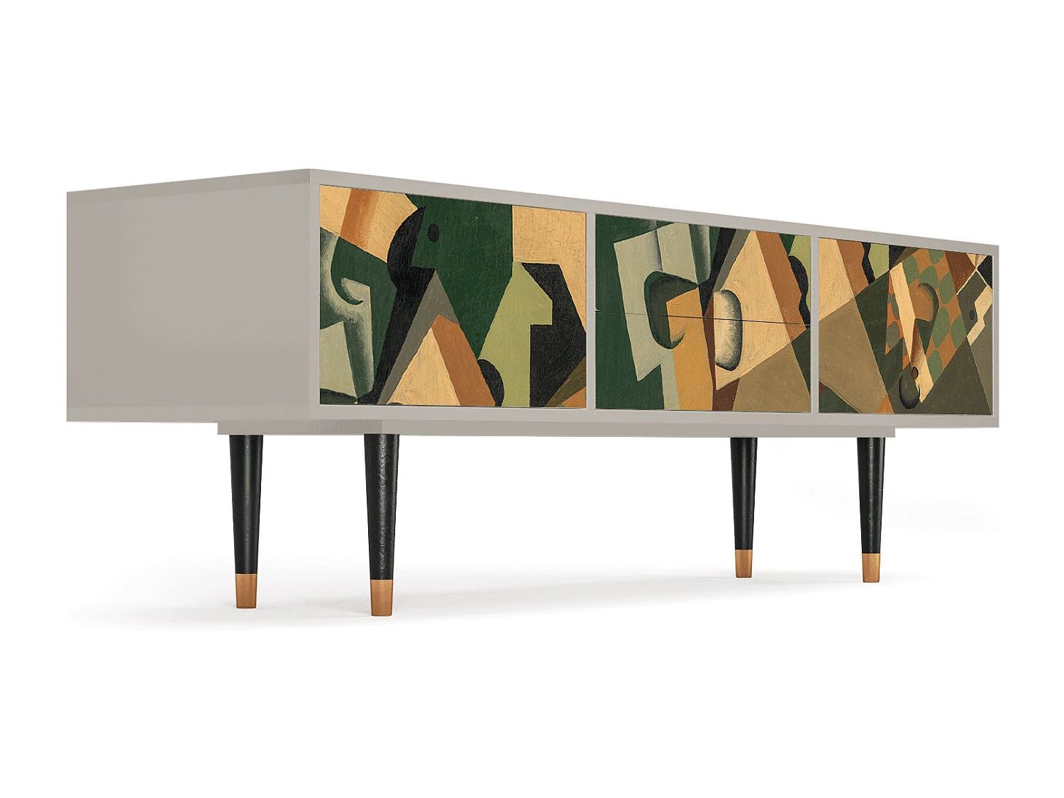 Meuble TV - 170х59х48 cm - T4 - Glass and Checkerboard, Sable