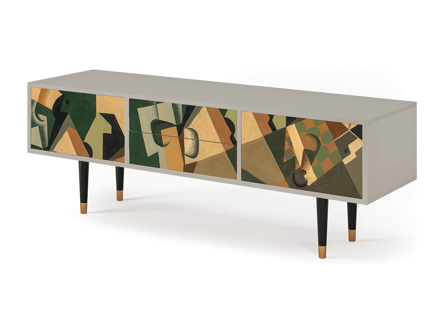 Mobile TV - 170х59х48 cm - T4 - Glass and Checkerboard, Sabbia