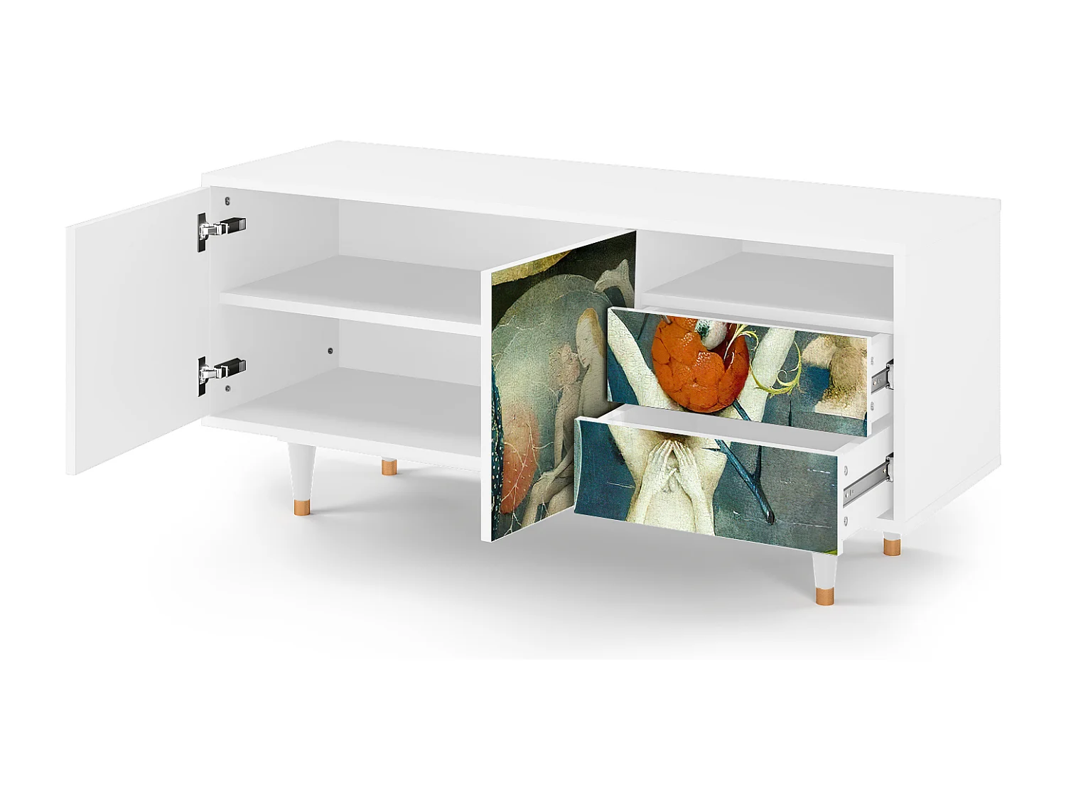 Mobile TV - 125х56х41 cm - T7 - The Garden Of by Bosch, Bianco