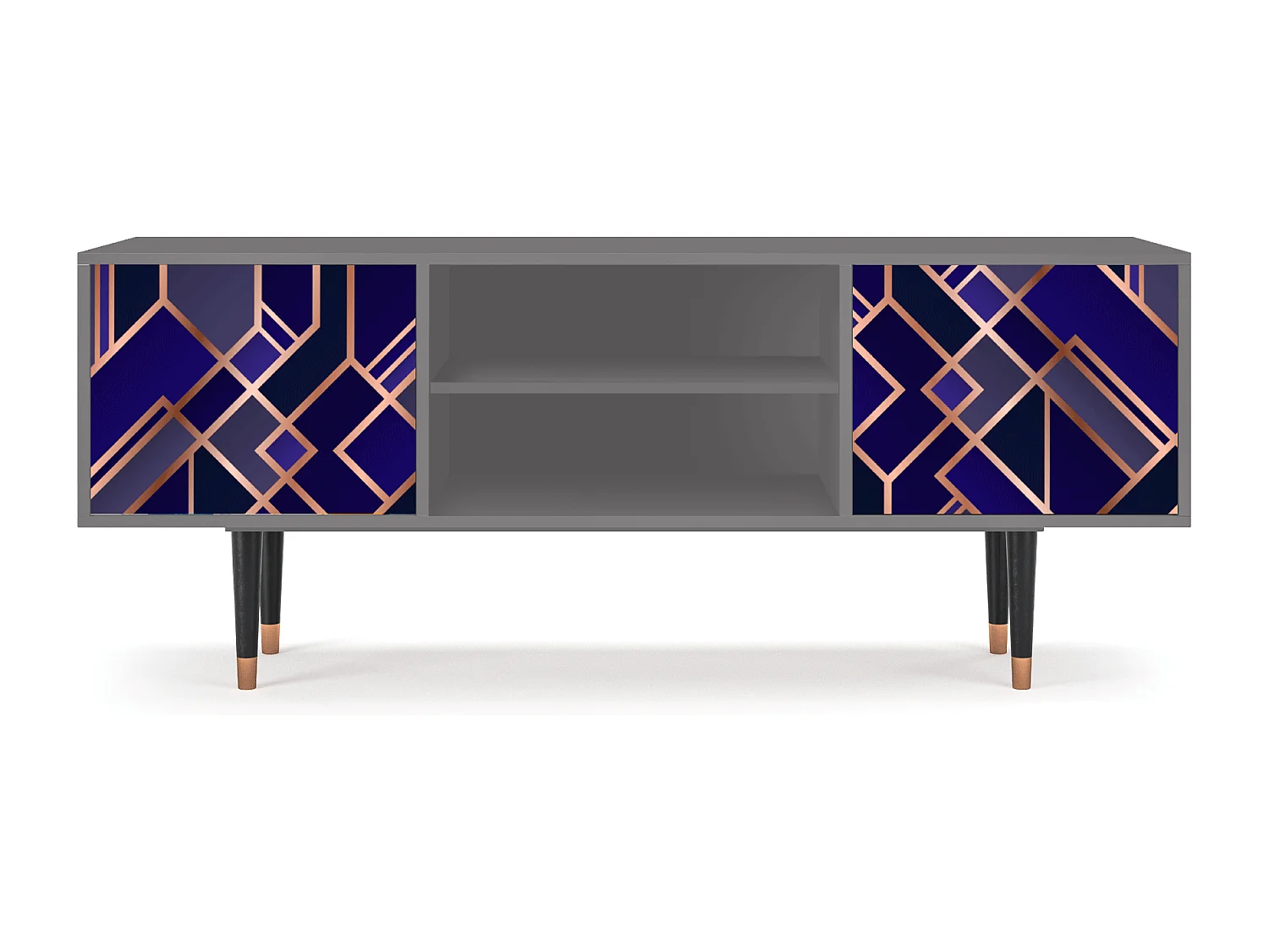 Mobile TV - 170х69х48 cm - T2 - Aquamarine Getsby, Grigio