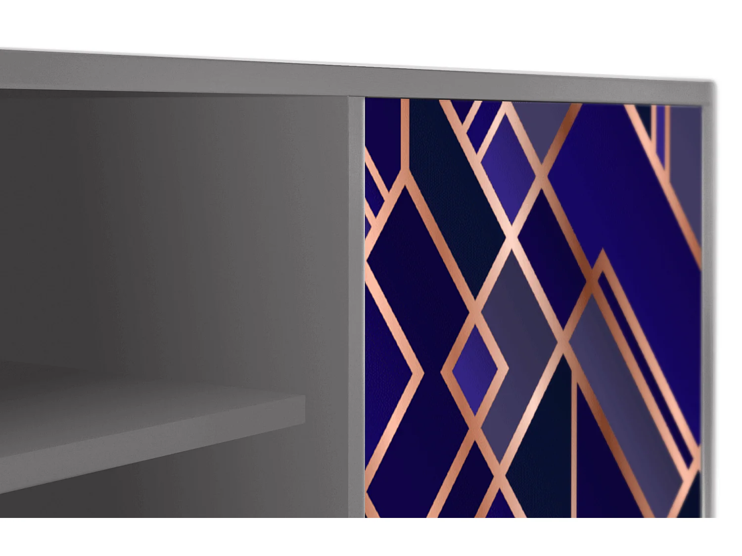 Mobile TV - 170х69х48 cm - T2 - Aquamarine Getsby, Grigio