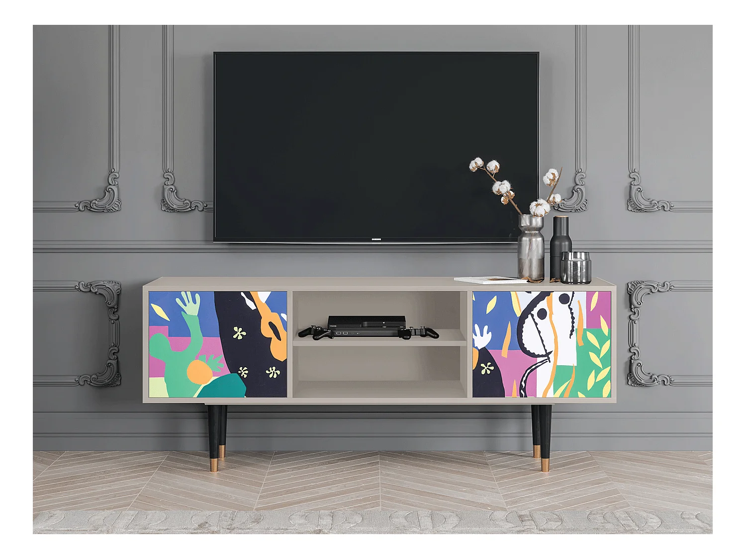 Meuble TV - 170х69х48 cm - T2 - La Tristesse du Roi, Sable