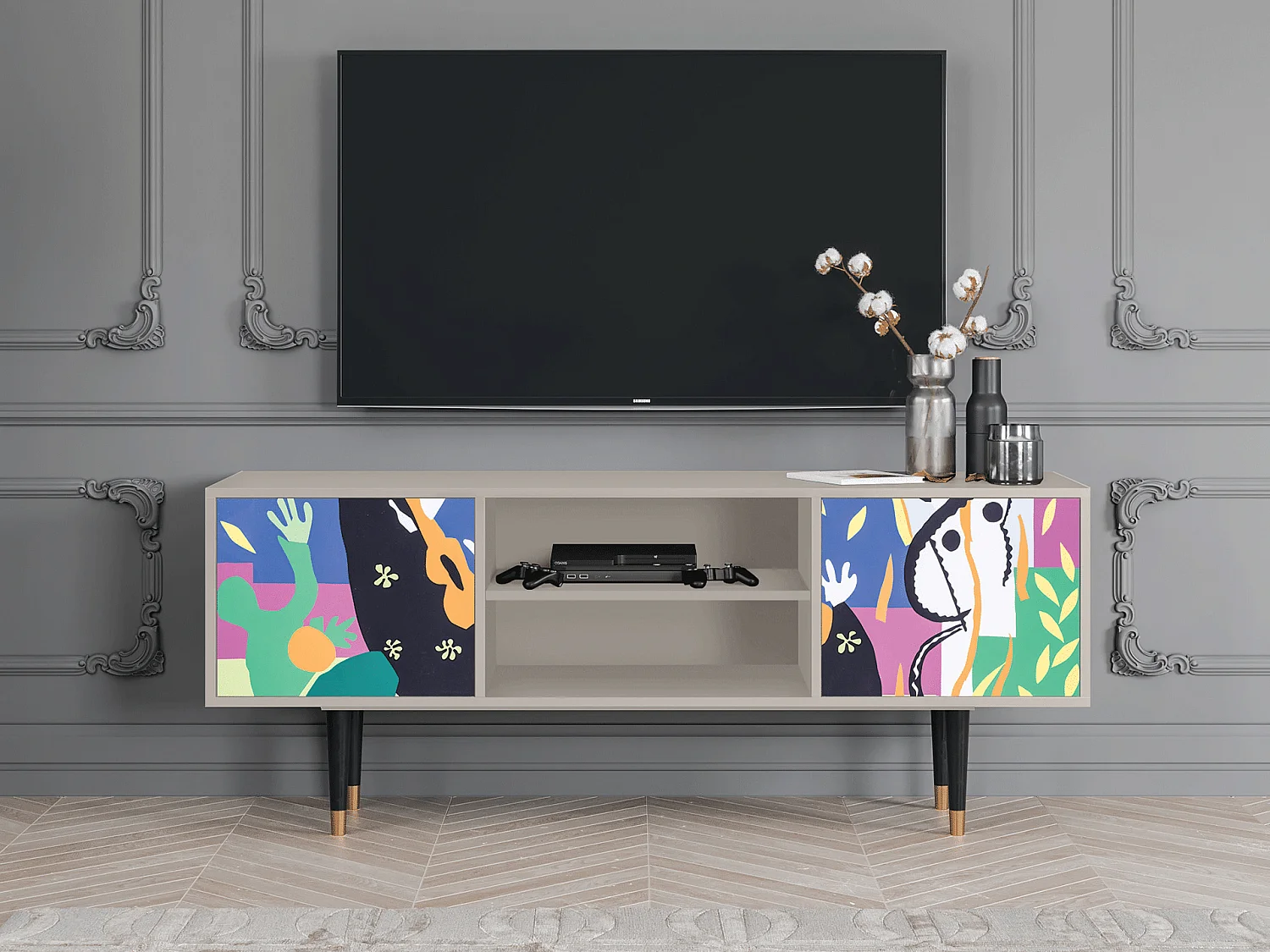 Meuble TV - 170х69х48 cm - T2 - La Tristesse du Roi, Sable