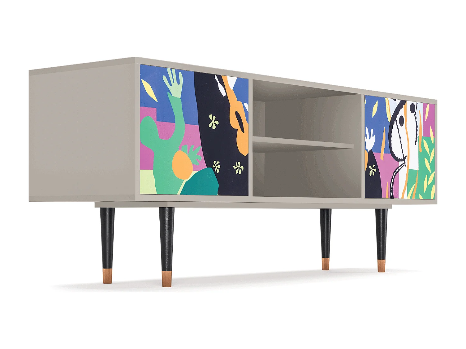 Szafka RTV - 170х69х48 cm - T2 - La Tristesse du Roi, Piaskowy