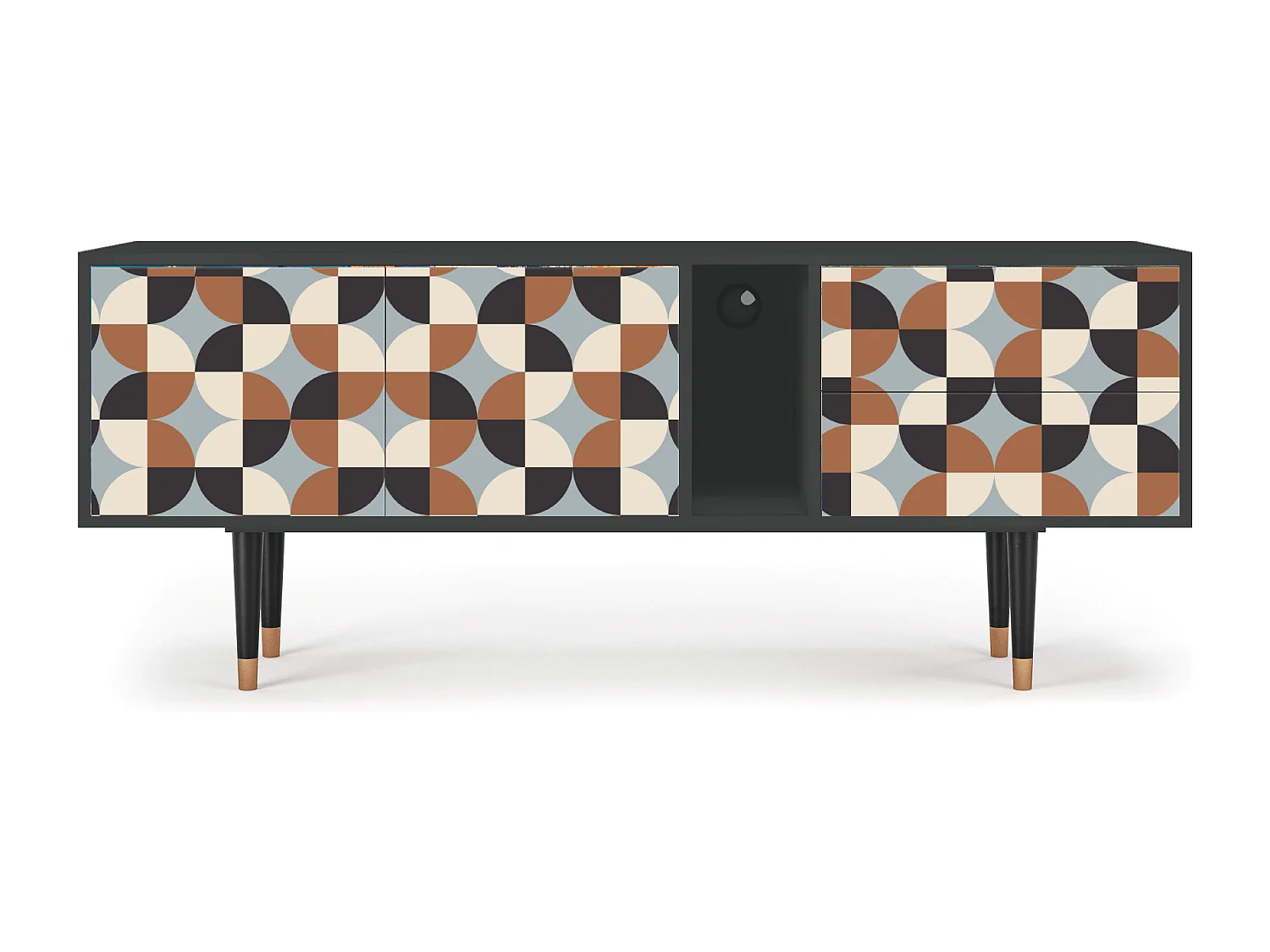 Szafka RTV - 170х69х48 cm - T1 - Brown Sensation, Antracyt