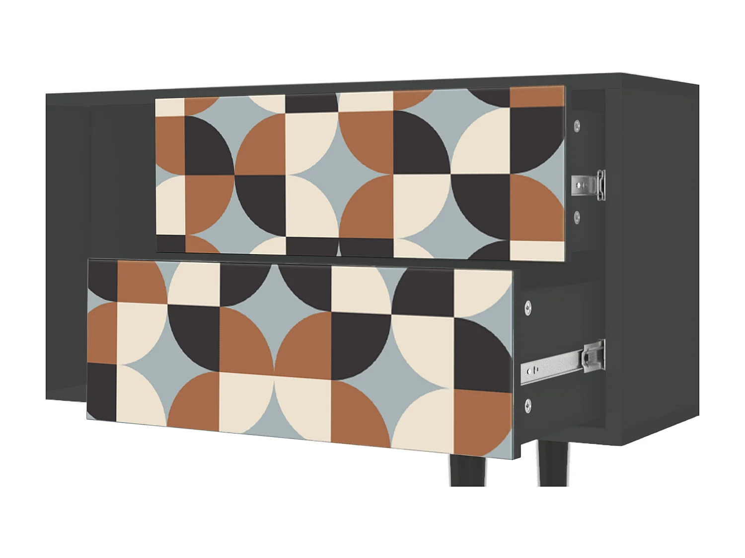 Szafka RTV - 170х69х48 cm - T1 - Brown Sensation, Antracyt