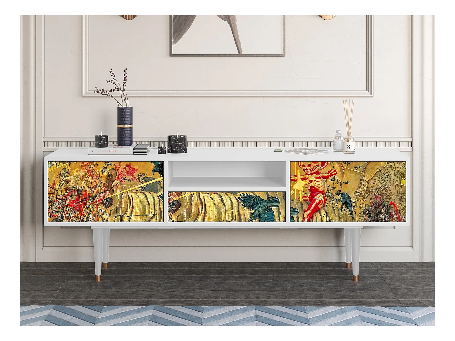 TV-Möbel - 170х59х41 cm - T6 - Blood by James Jean, Weiß