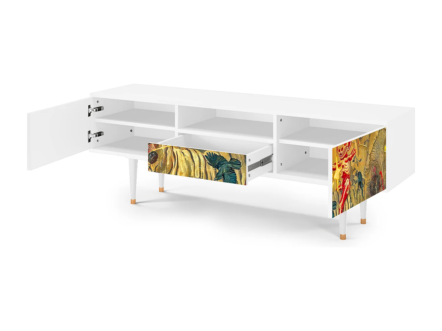 Mueble de TV - 170х59х41 cm - T6 - Blood by James Jean, Branco