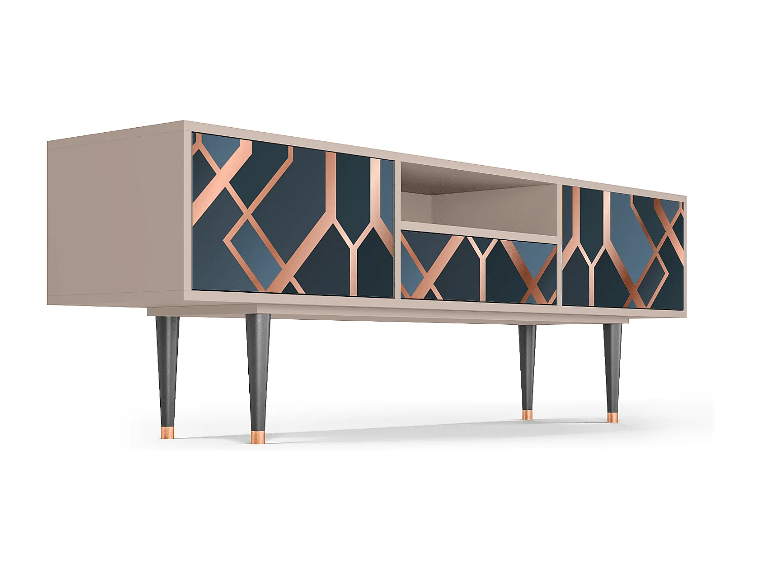 Mueble de TV - 170х59х41 cm - T6 - Ashy 1920', Latte