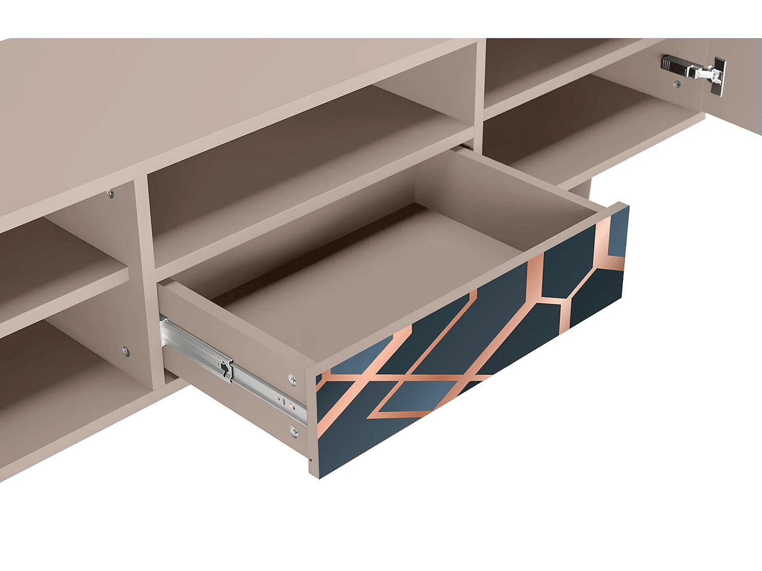 Mueble de TV - 170х59х41 cm - T6 - Ashy 1920', Latte