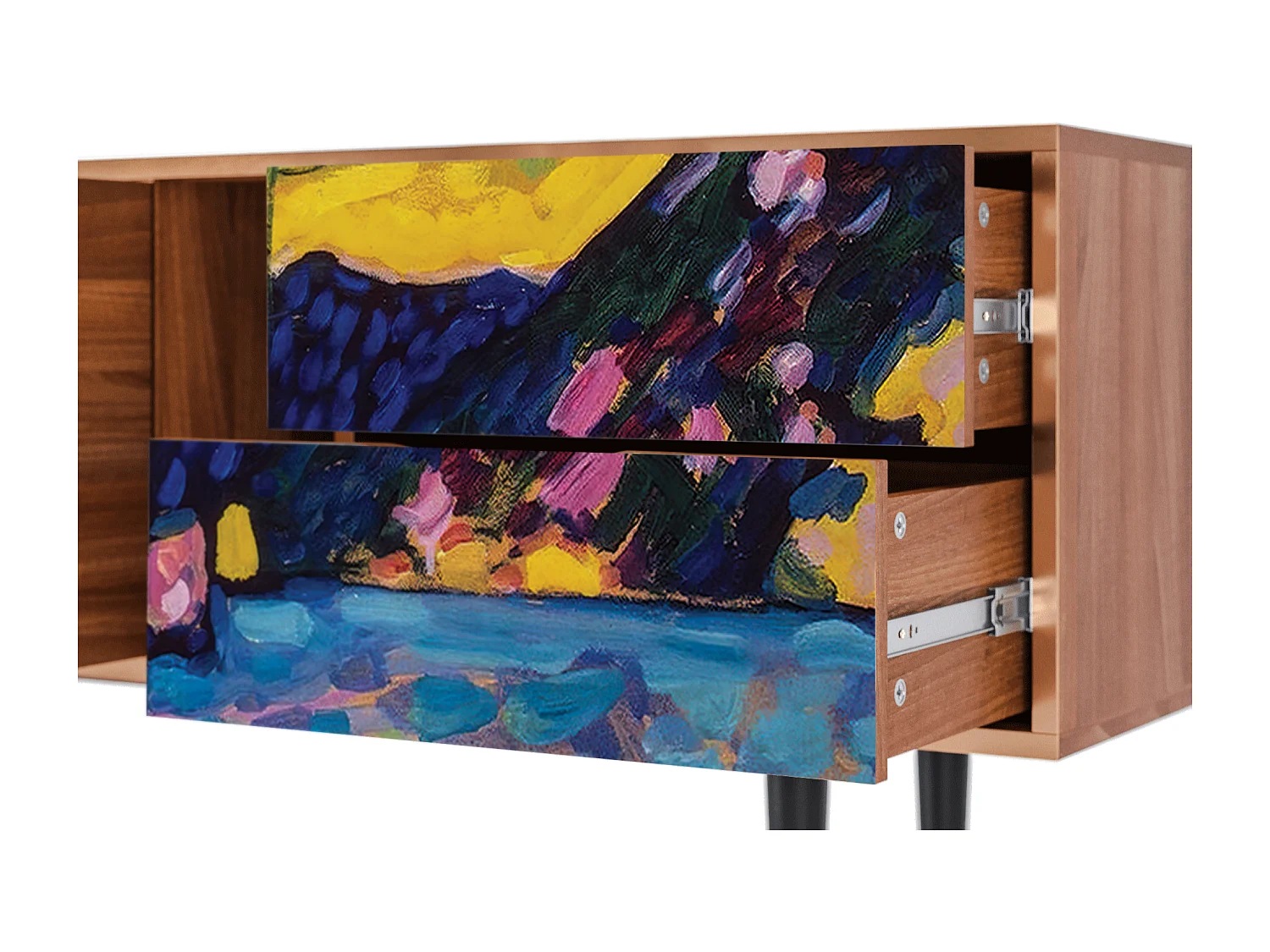 Meuble TV - 170х69х48 cm - T1 - Winter Landscape, Noyer