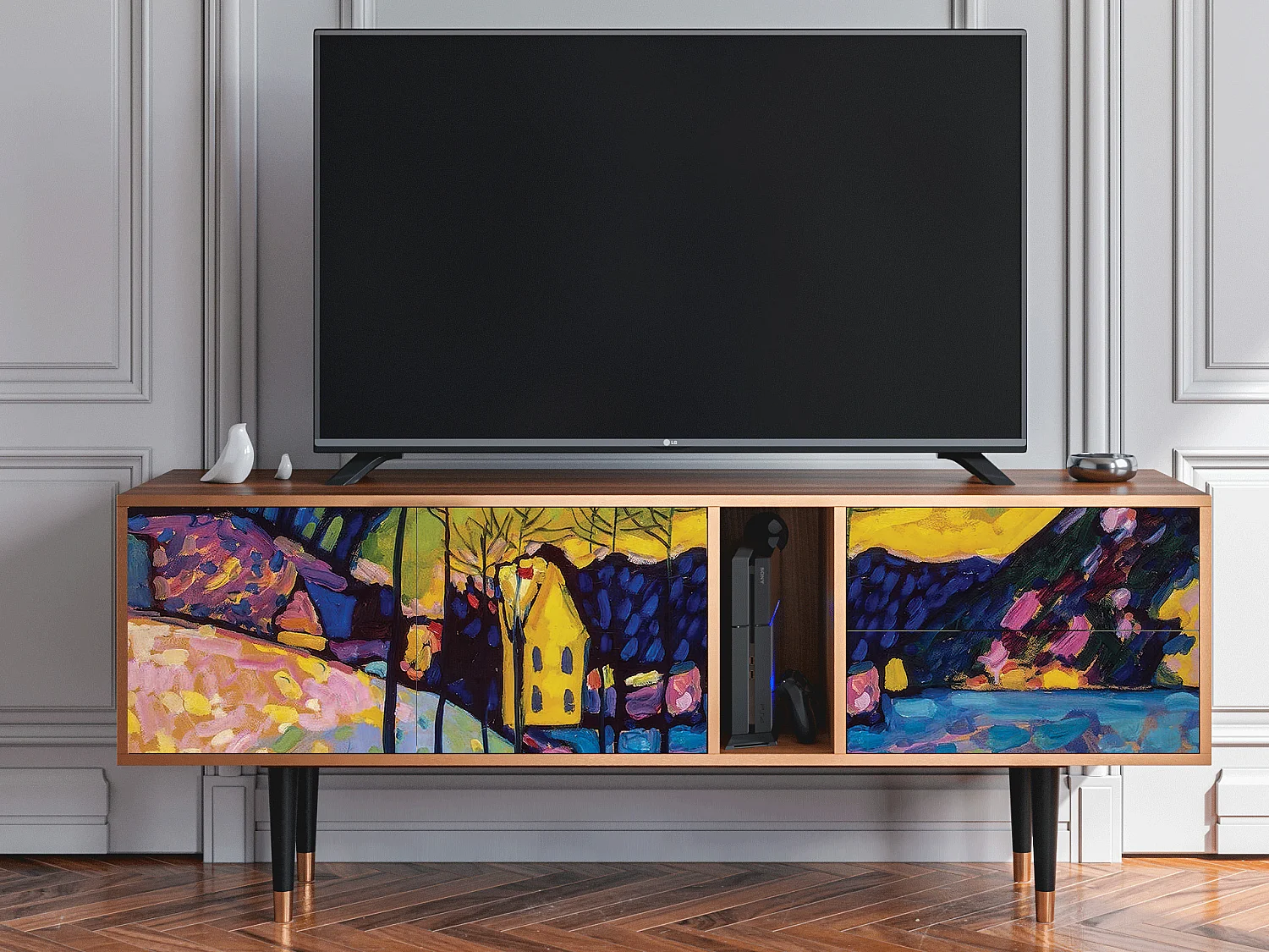 TV-meubel - 170х69х48 cm - T1 - Winter Landscape, Walnoot