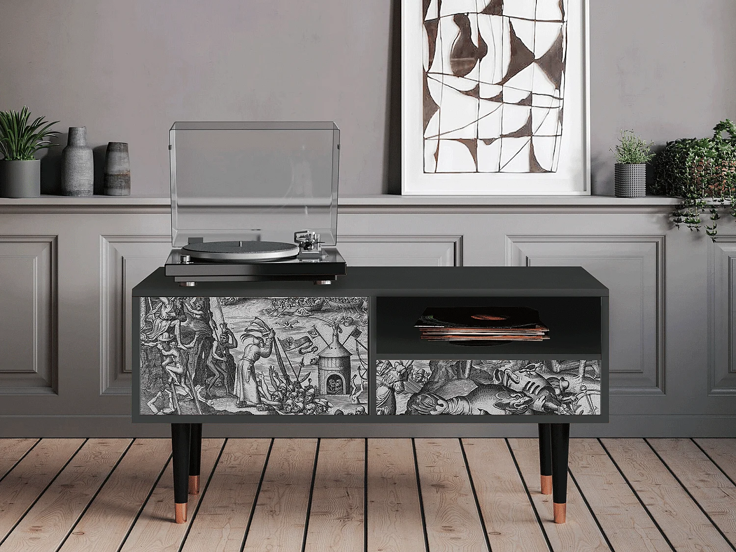 TV-Möbel - 115х59х48 cm - T3 - The Temptation, Anthrazit