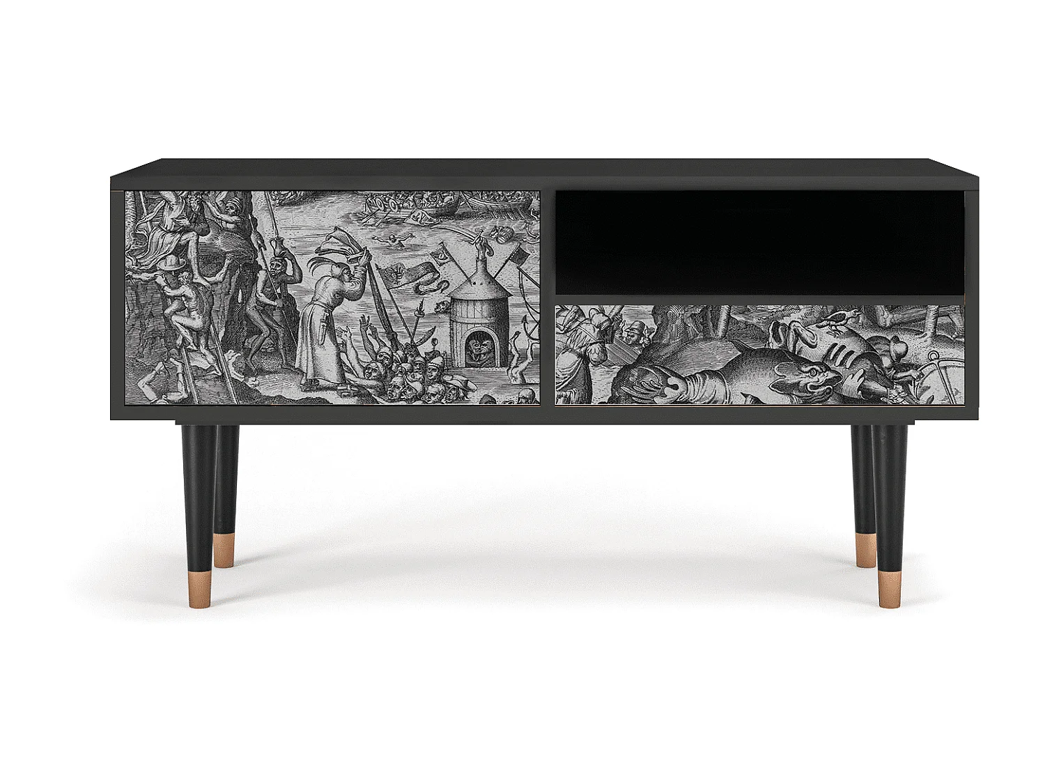 Szafka RTV - 115х59х48 cm - T3 - The Temptation, Antracyt