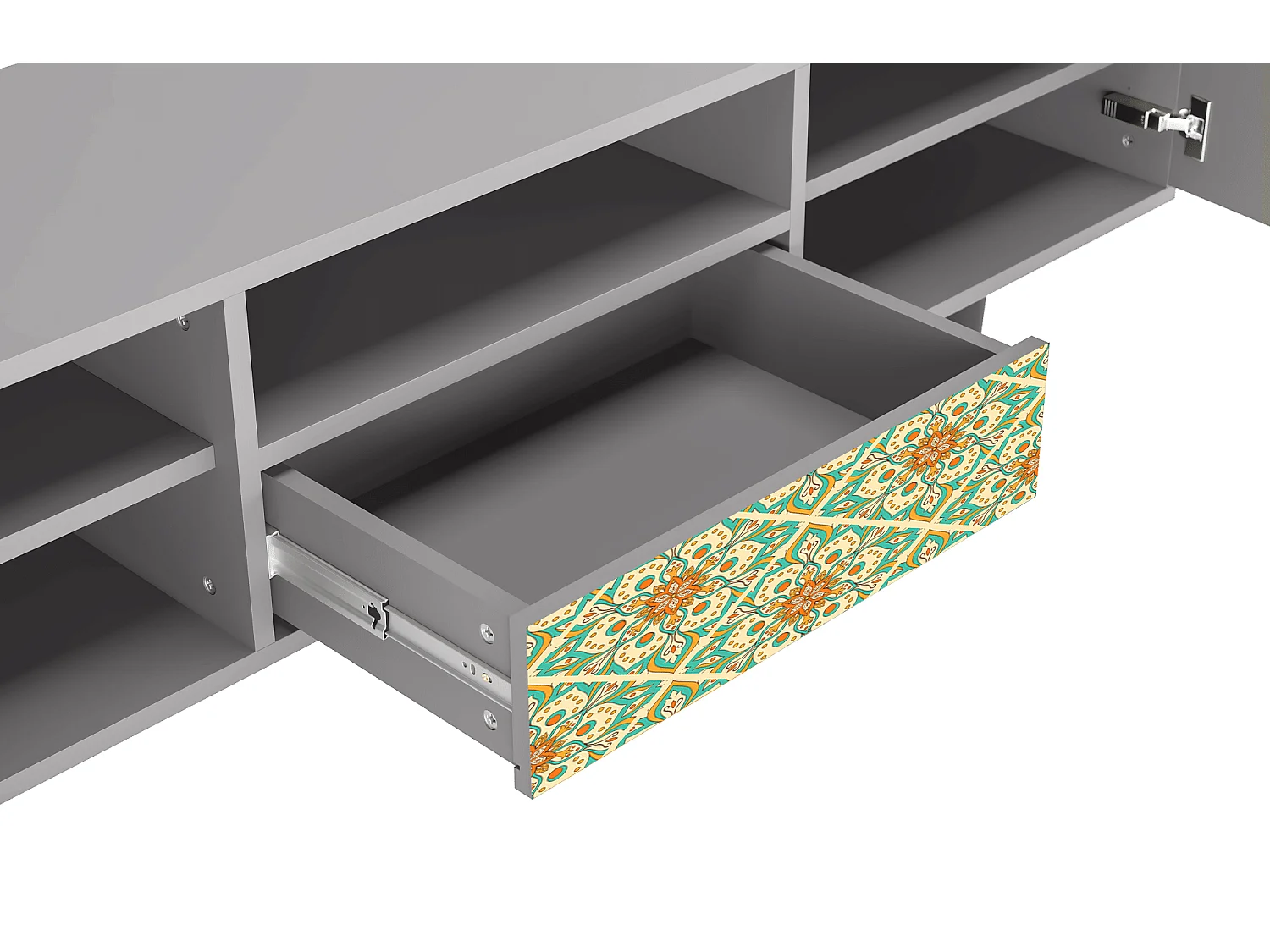 Mobile TV - 170х59х41 cm - T6 - Hindu Daisy, Grigio