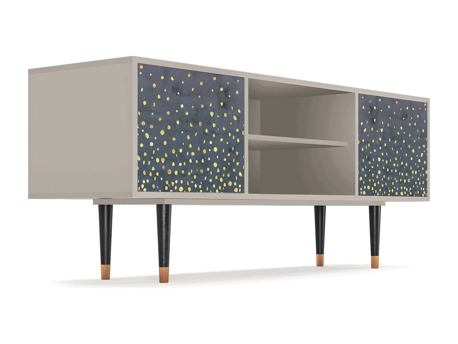 Szafka RTV - 170х69х48 cm - T2 - Foggy Lights, Piaskowy