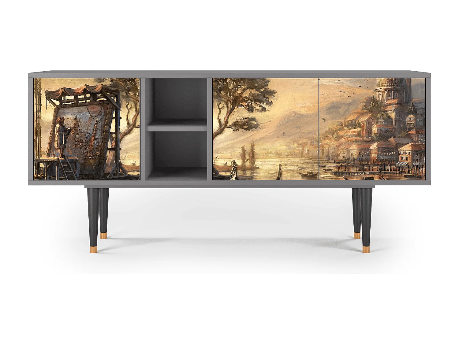 Mobile TV - 150х69х41 cm - T5 - Venice, Grigio