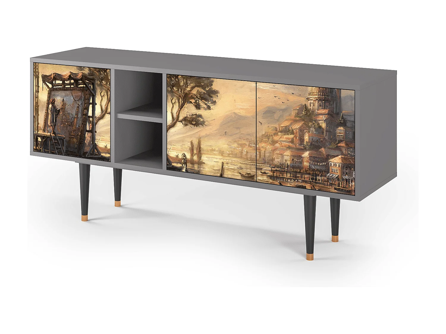 Mobile TV - 150х69х41 cm - T5 - Venice, Grigio