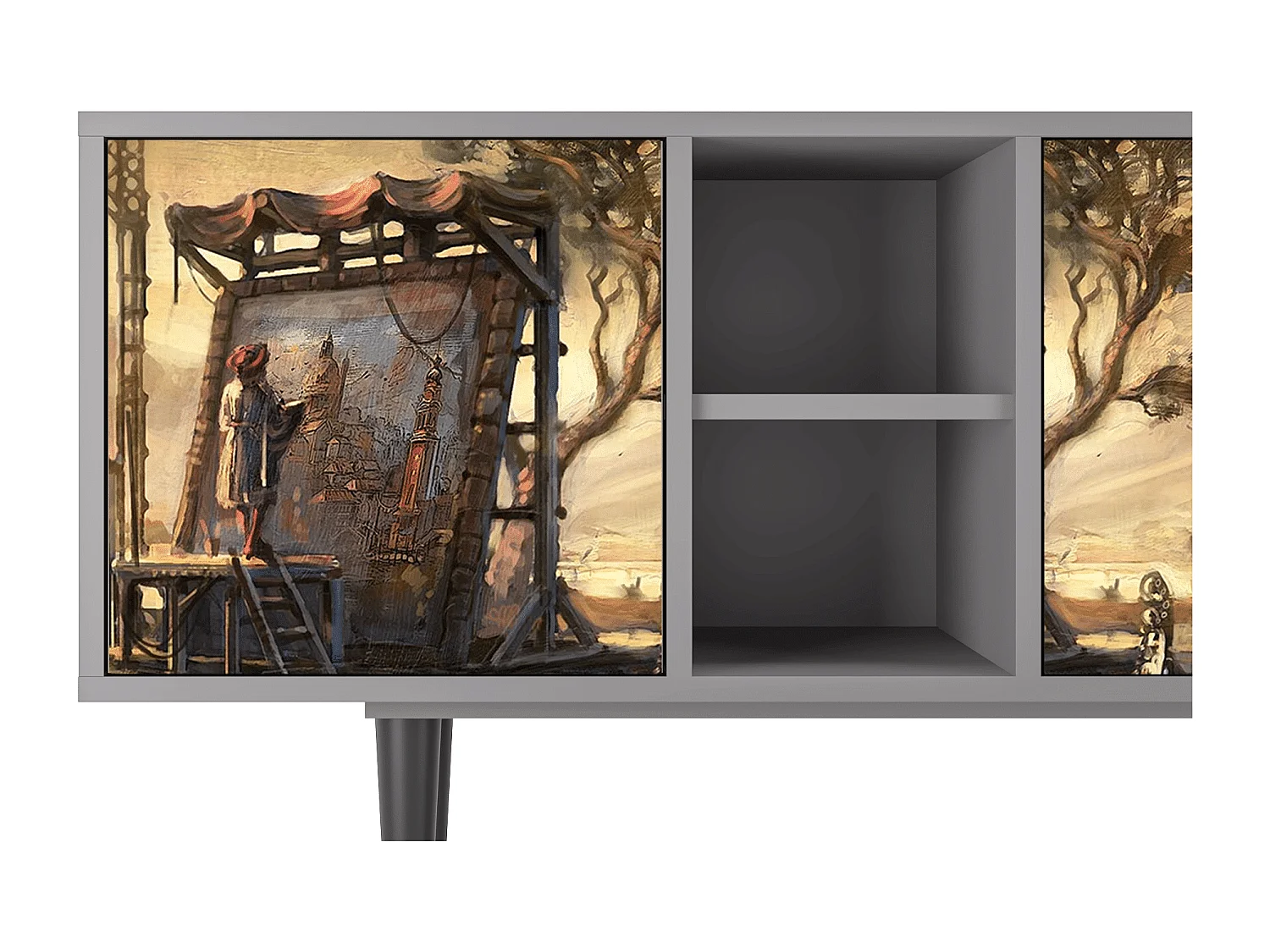 Mobile TV - 150х69х41 cm - T5 - Venice, Grigio