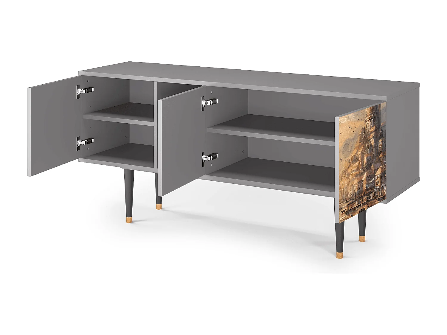 Mobile TV - 150х69х41 cm - T5 - Venice, Grigio