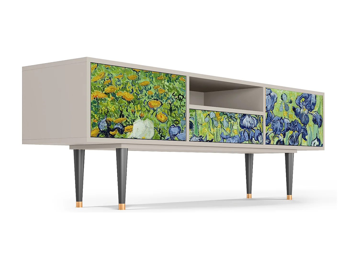 Meuble TV - 170х59х41 cm - T6 - Irises , Sable