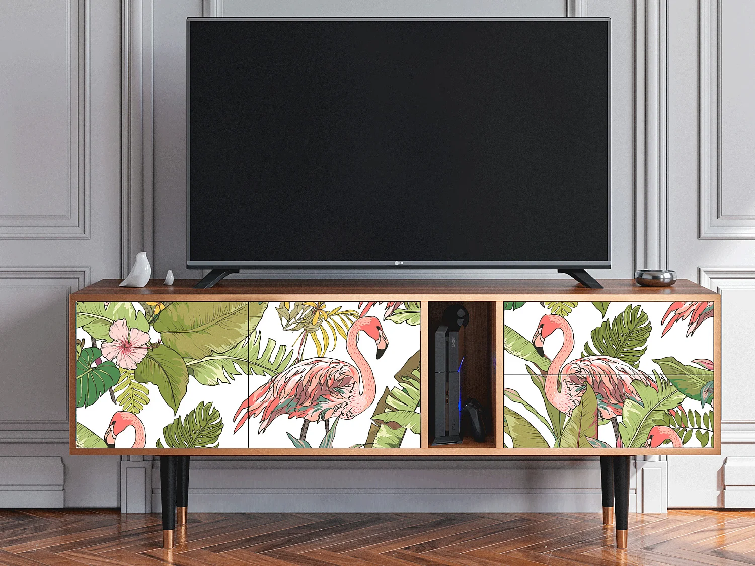 TV-meubel - 170х69х48 cm - T1 - Sweet Flamingo, Walnoot