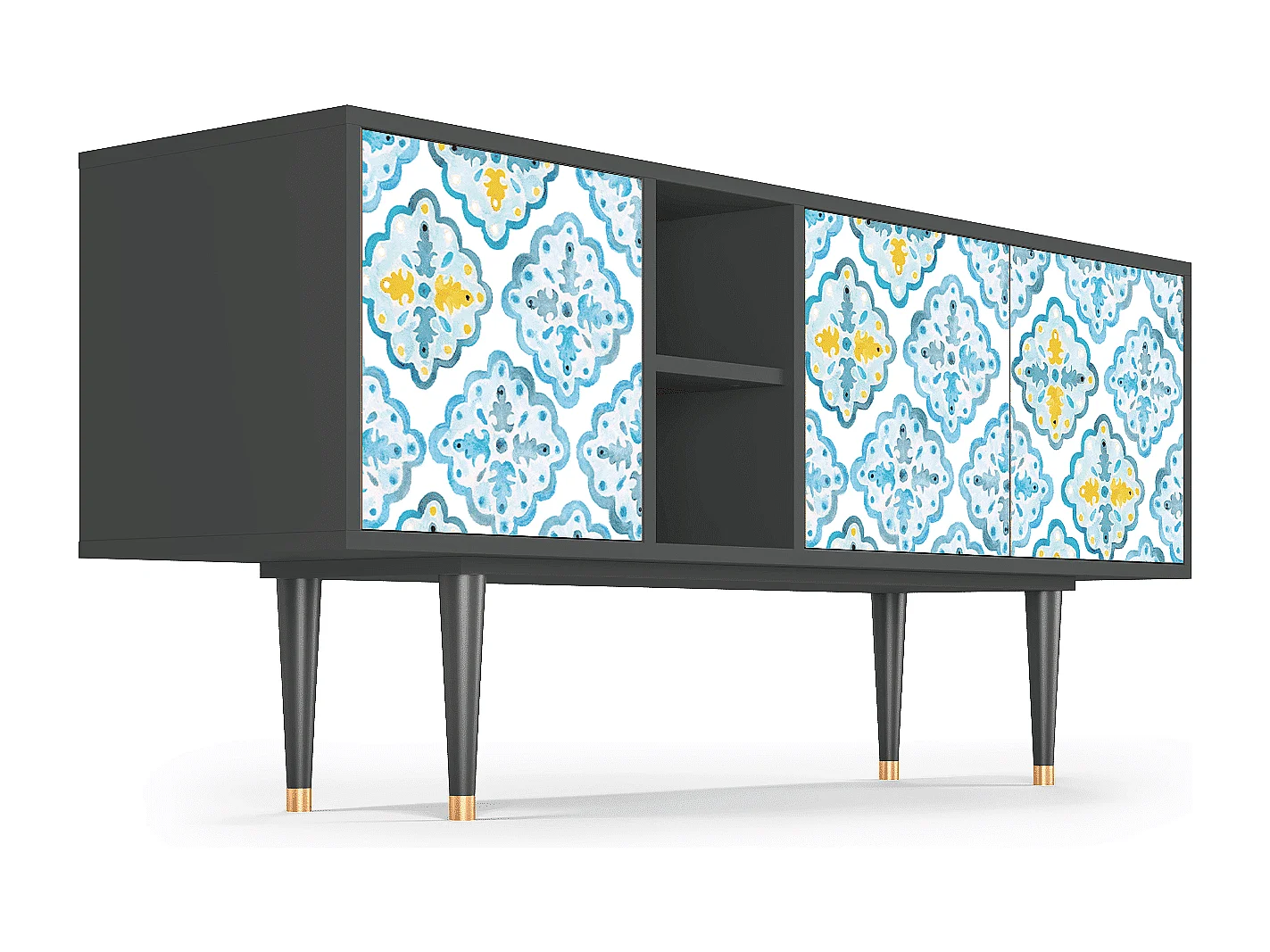 TV-meubel - 150х69х41 cm - T5 - Portugese tiles, Antraciet